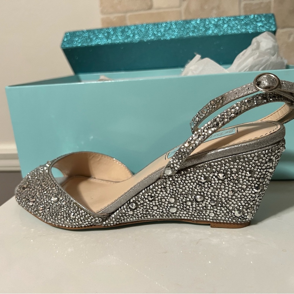Betsey Johnson rhinestone sandals. Size 7. Worn once.